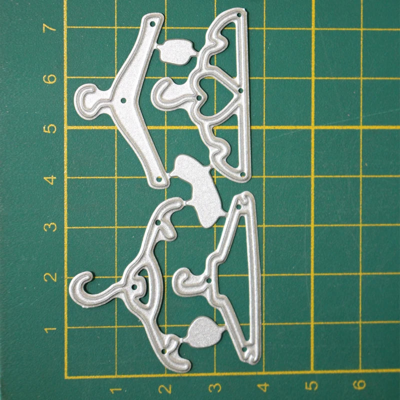 Troqueles de Corte de perchas de bebés de Acero para DIY - Soporte de Ropa y Decoración - Álbum de Recortes y Fotos - Tarjetas de Papel en Relieve 4x7.2 cm