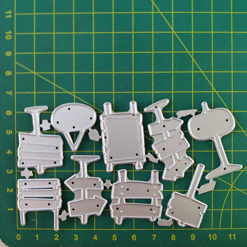 Troquel Metal para Máquina Troqueladora DIY - Señales Calle Scrapbooking Álbum Foto - Embossing Paper Cards 116x72mm/180x102mm