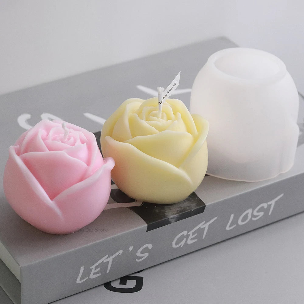 Molde de Silicona en Forma de Rosa para el Día de San Valentín - Velas, Jabones y más