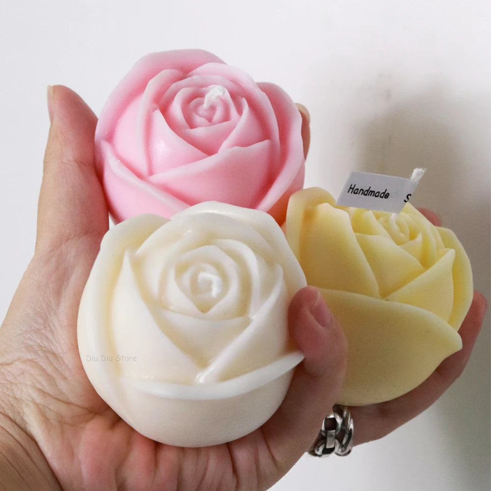 Molde de Silicona en Forma de Rosa para el Día de San Valentín - Velas, Jabones y más