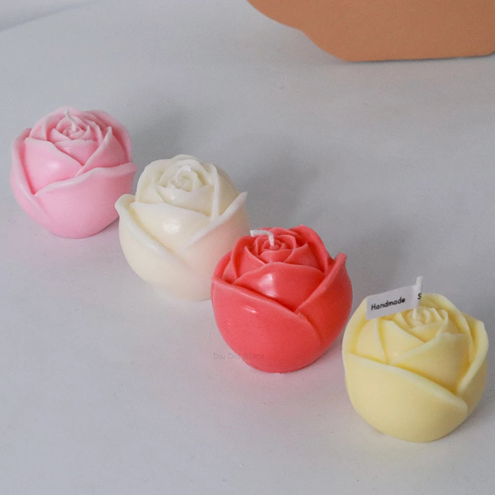 Molde de Silicona en Forma de Rosa para el Día de San Valentín - Velas, Jabones y más