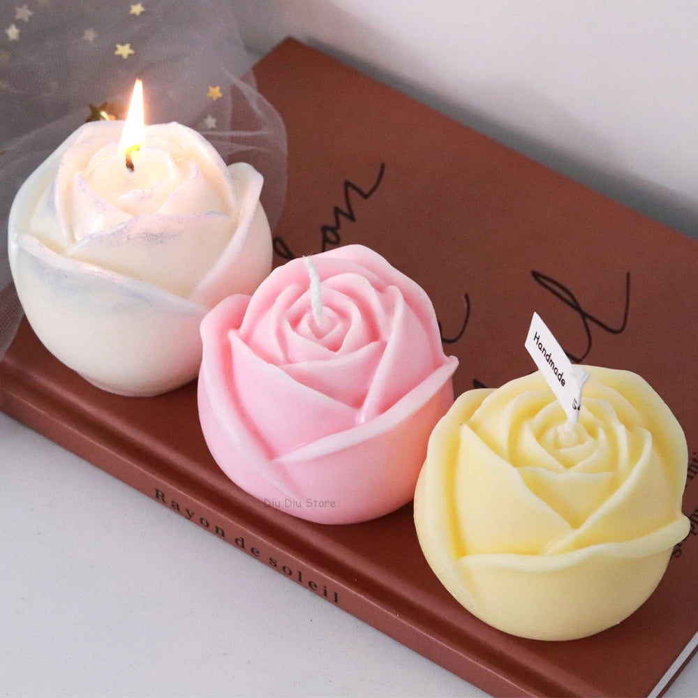 Molde de Silicona en Forma de Rosa para el Día de San Valentín - Velas, Jabones y más