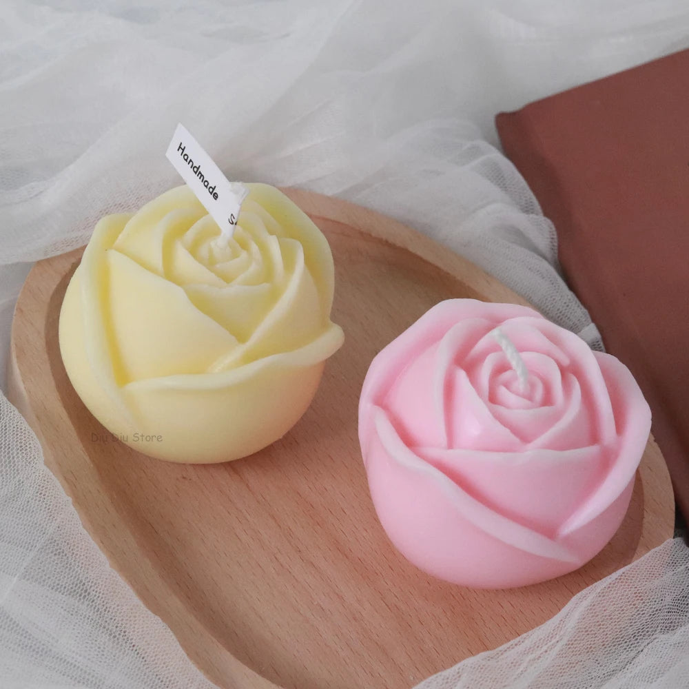 Molde de Silicona en Forma de Rosa para el Día de San Valentín - Velas, Jabones y más