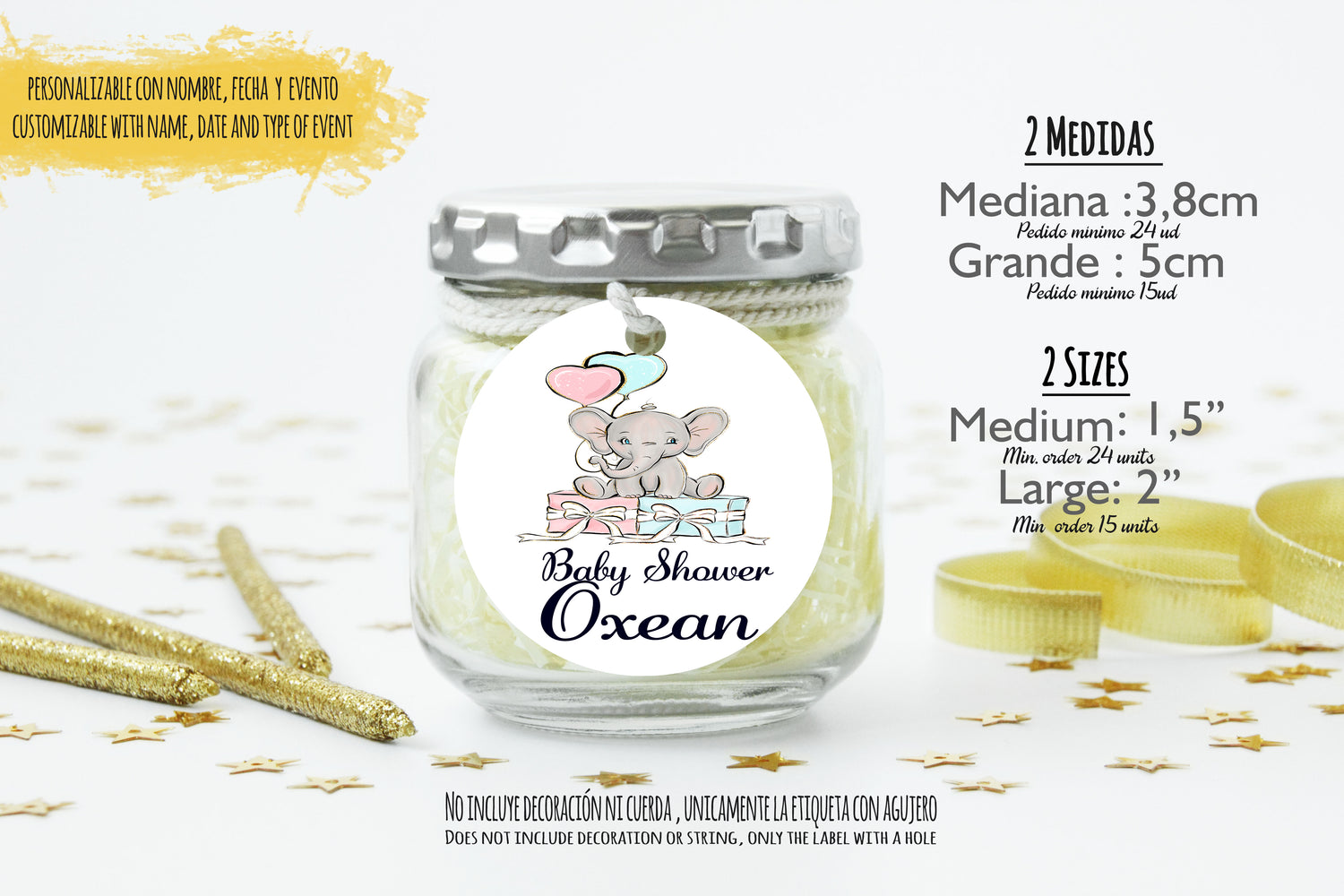 Etiquetas para baby shower