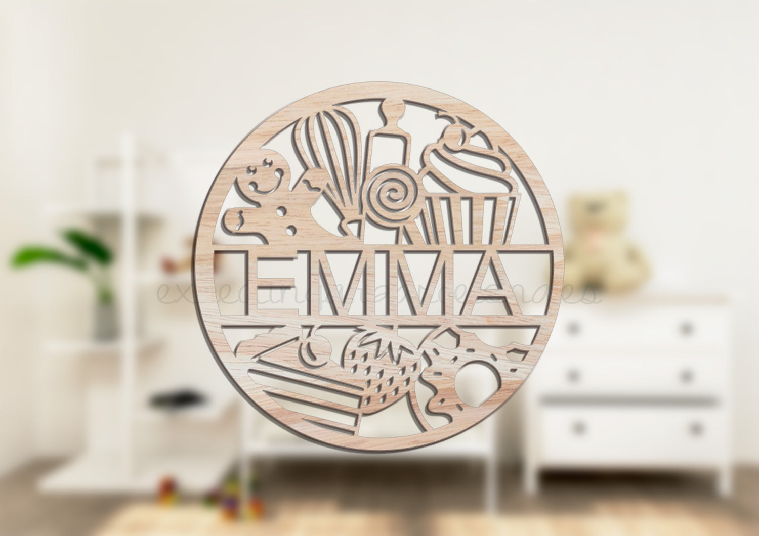 Adornos Personalizados en Madera para Niños – Decoración Única con Nombre