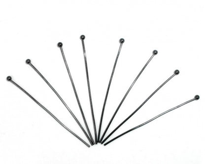 Alfileres de cabeza de bola Cobre Gris Gunmetal,4cm de longitud 0.7mm (21 gauge)