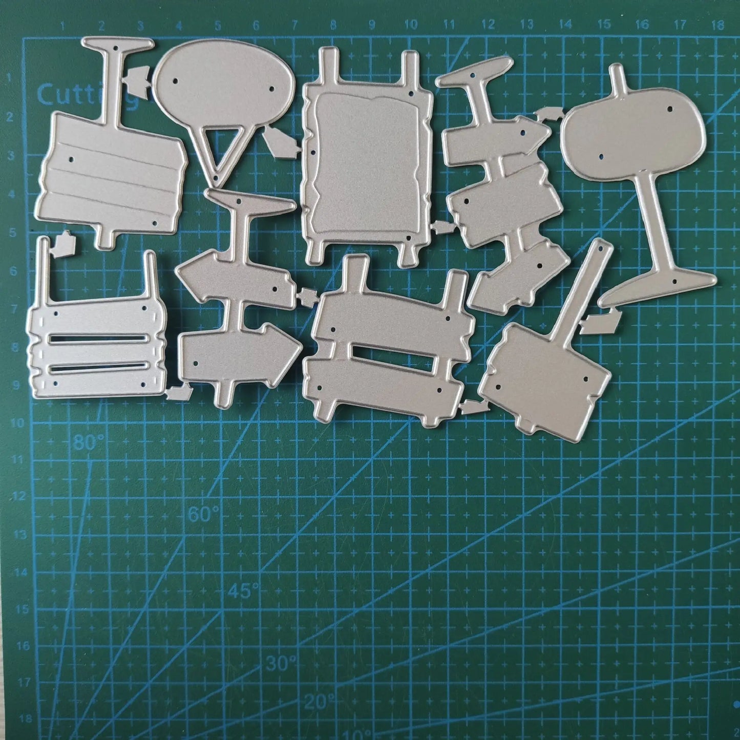 Troquel Metal para Máquina Troqueladora DIY - Señales Calle Scrapbooking Álbum Foto - Embossing Paper Cards 116x72mm/180x102mm