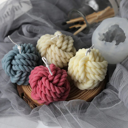 Molde de Silicona para Velas de Lana con Nudo 3D