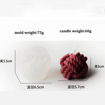 Molde de Silicona para Velas de Lana con Nudo 3D