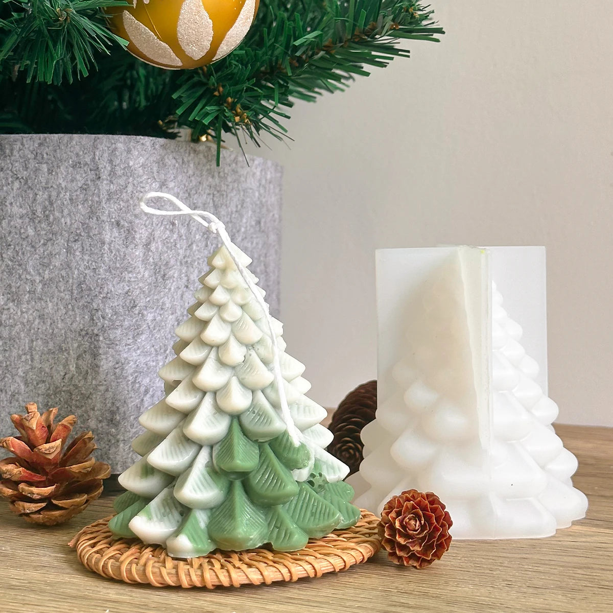 Molde de Silicona para Velas Navideñas DIY - Varias Medidas