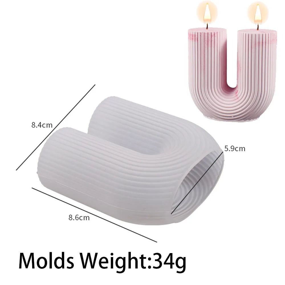 Molde en Forma de U para Velas Perfumadas - Elegancia y