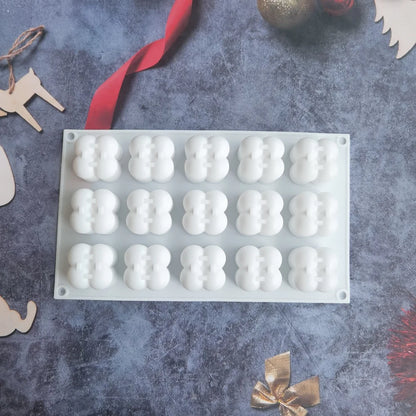 Molde de Silicona 3D de 6/15 Cavidades para Velas, Jabones y Repostería