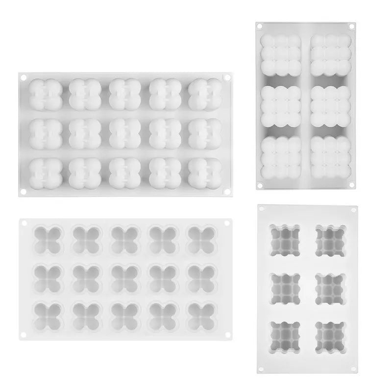 Molde de Silicona 3D de 6/15 Cavidades para Velas, Jabones y Repostería