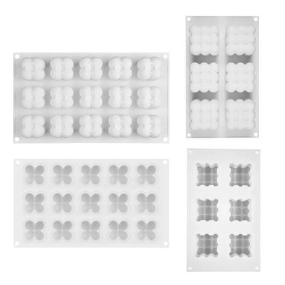 Molde de Silicona 3D de 6/15 Cavidades para Velas, Jabones y Repostería