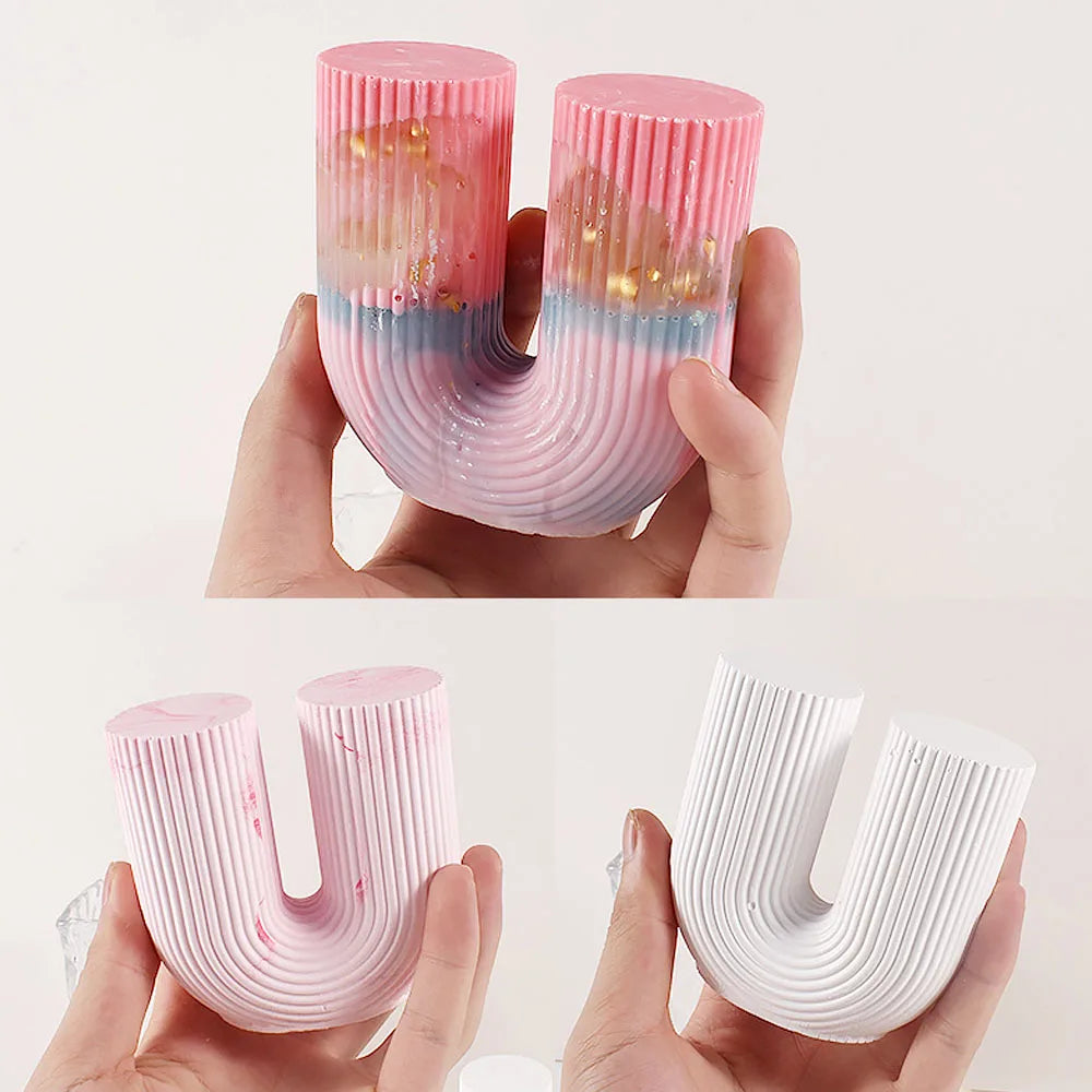 Molde en Forma de U para Velas Perfumadas - Elegancia y Creatividad en Cada Detalle"