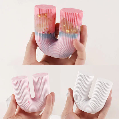 Molde en Forma de U para Velas Perfumadas - Elegancia y Creatividad en Cada Detalle"
