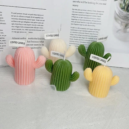 Molde de Silicona para Velas de Cactus y Jabón Hecho a Mano - Decoración de Aromaterapia DIY - Herramientas para Hacer Velas y Velas de Cristal