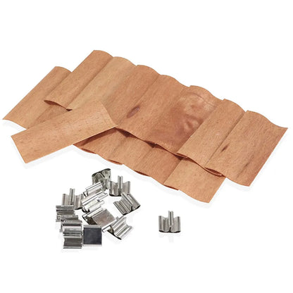 Set de 10 Mechas de Madera para Velas de Cera de Soja y Parafina