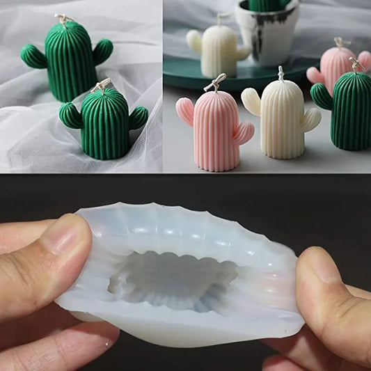 Molde de Silicona para Velas de Cactus y Jabón Hecho a Mano - Decoración de Aromaterapia DIY - Herramientas para Hacer Velas y Velas de Cristal