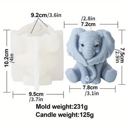 Molde de Silicona en Forma de Elefante para Velas, Jabones y Más - Versatilidad y Calidad Premium