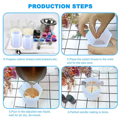 Molde de Silicona para Velas - Versatilidad y Durabilidad en Cada Creación - Varias Medidas