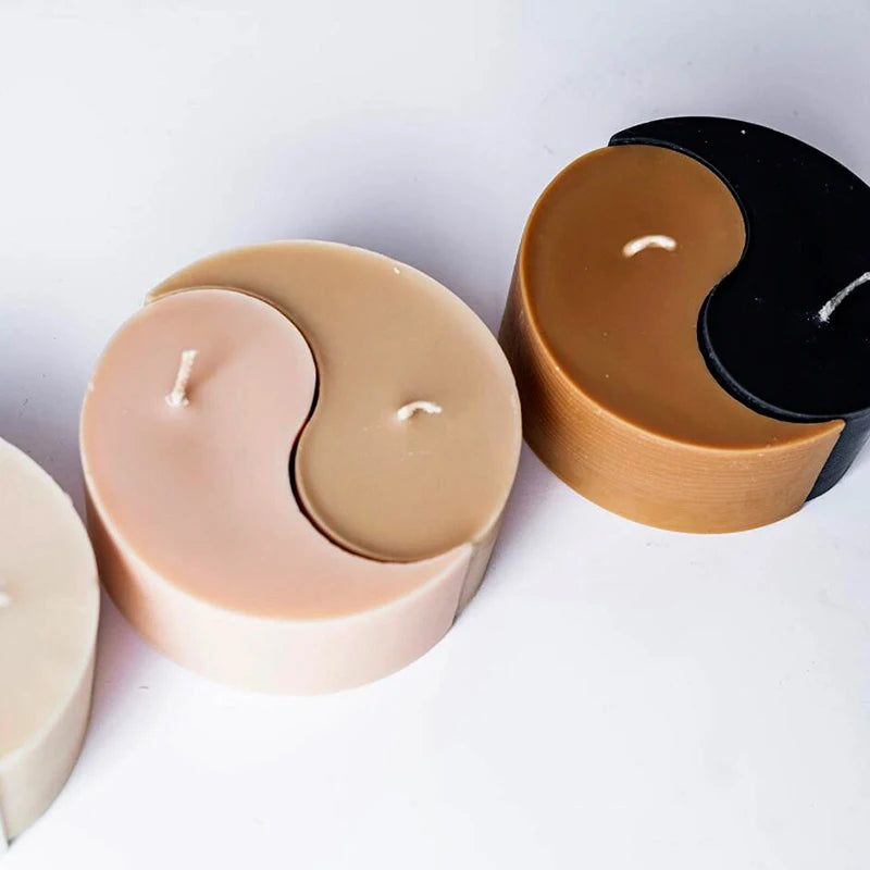 Molde de Silicona 3D para Velas de Yin Yang