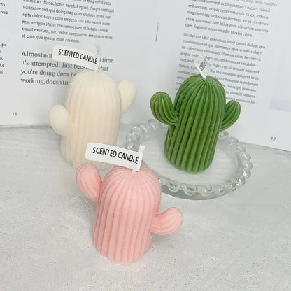 Molde de Silicona para Velas de Cactus y Jabón Hecho a Mano - Decoración de Aromaterapia DIY - Herramientas para Hacer Velas y Velas de Cristal