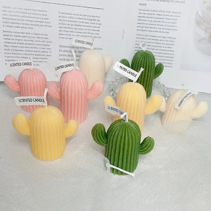 Molde de Silicona para Velas de Cactus y Jabón Hecho a Mano - Decoración de Aromaterapia DIY - Herramientas para Hacer Velas y Velas de Cristal