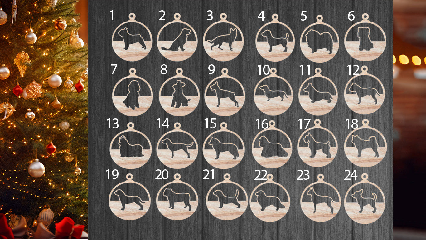 Adornos Personalizados de madera para Navidad para Mascotas -Esfera navideña personalizada y Decoración Única - Nombre de tu Mascota en Corte Láser