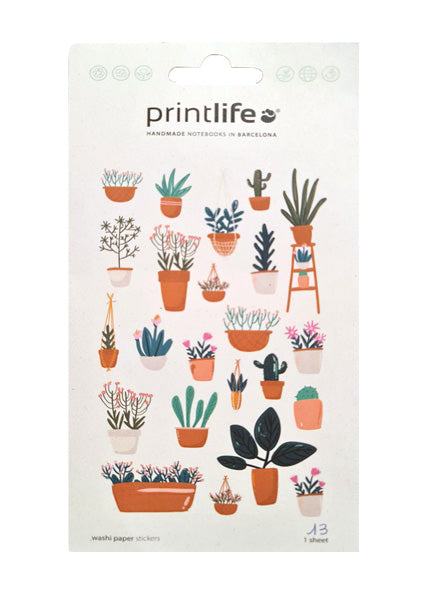 Stickers Florales de Papel Washi - Colección Interior 01 por Printlife