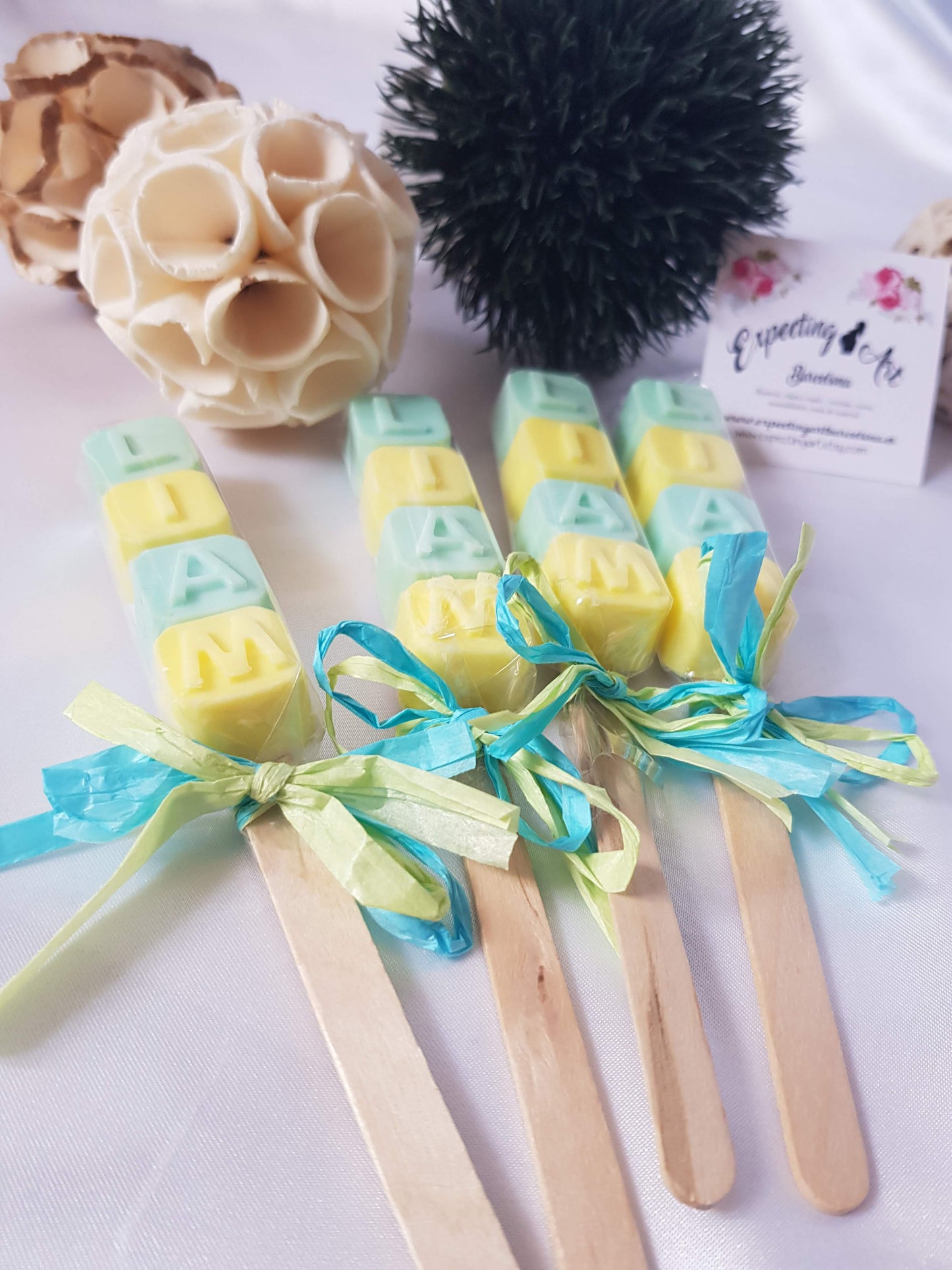 Brocheta de Jabón letras para comunión| Jabón con nombre para bautizo personalizado| Jabón baby shower| Recuerdo boda| Detalles de bautizo| Favor baby