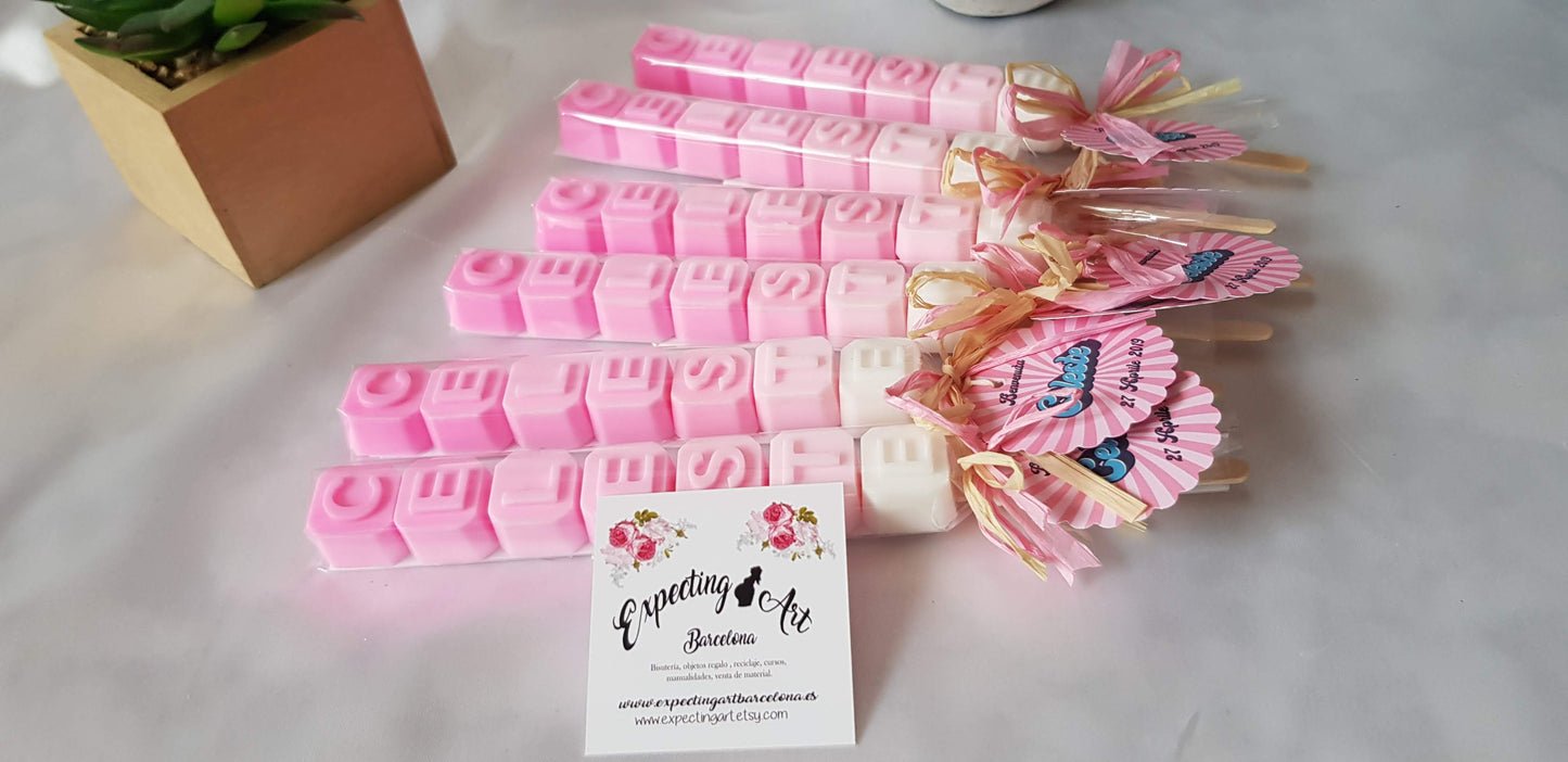Brochetas de Jabón de Glicerina Personalizadas | Detalle Único para Eventos