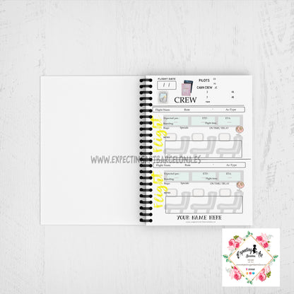 Agenda de vuelo personalizable para Cabin Crew. Modelo Vuela tan alto.