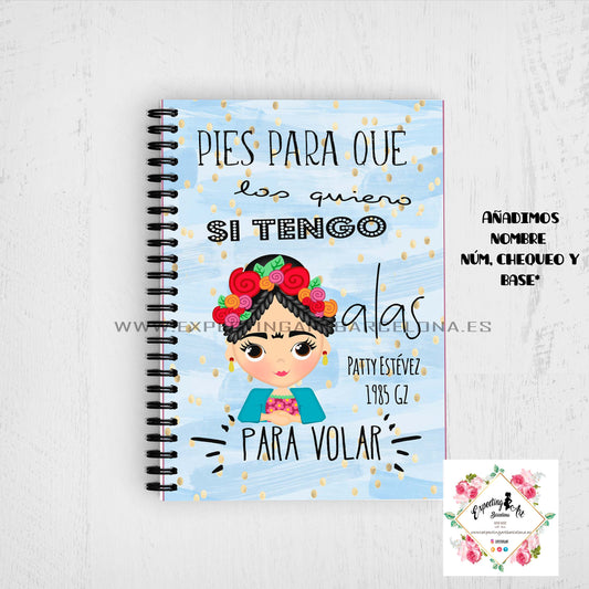 Agenda de vuelo personalizable para Cabin Crew. Modelo " Alas para volar".